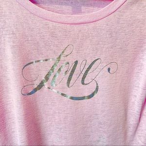 PINK Victoria's Secret LOVE Cozy Sleep Top